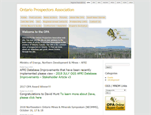 Tablet Screenshot of ontarioprospectors.com